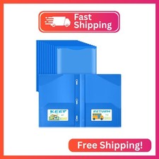 Henoyso 72 Set Take Home Folders with Clear Front Pocket, Blue