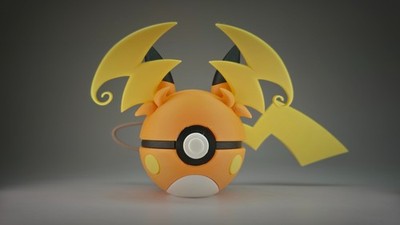 Mega Raichu | Themed 3D Printed Pokéball | #8026 Mega Raichu
