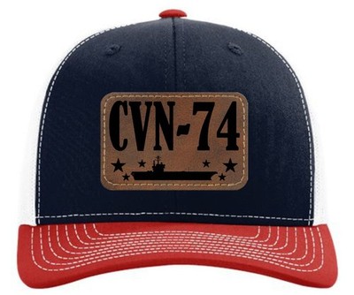 USS JOHN C STENNIS CVN-74 SHIP HAT CAP. US NAVY. NEW. LEATHER