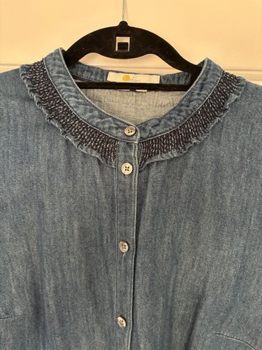 Boden Women's Blue Denim Shirt Size 14 - Picture 3 of 6