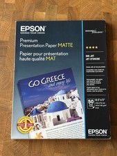 Epson Premium Presentation Paper MATTE 8.5x11 Inch 50 Sheets S041263 New Open