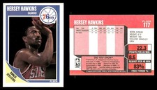 Hersey Hawkins Rookie 1989-90 Fleer #117 RC 76ers NBA Basketball Card. rookie card picture