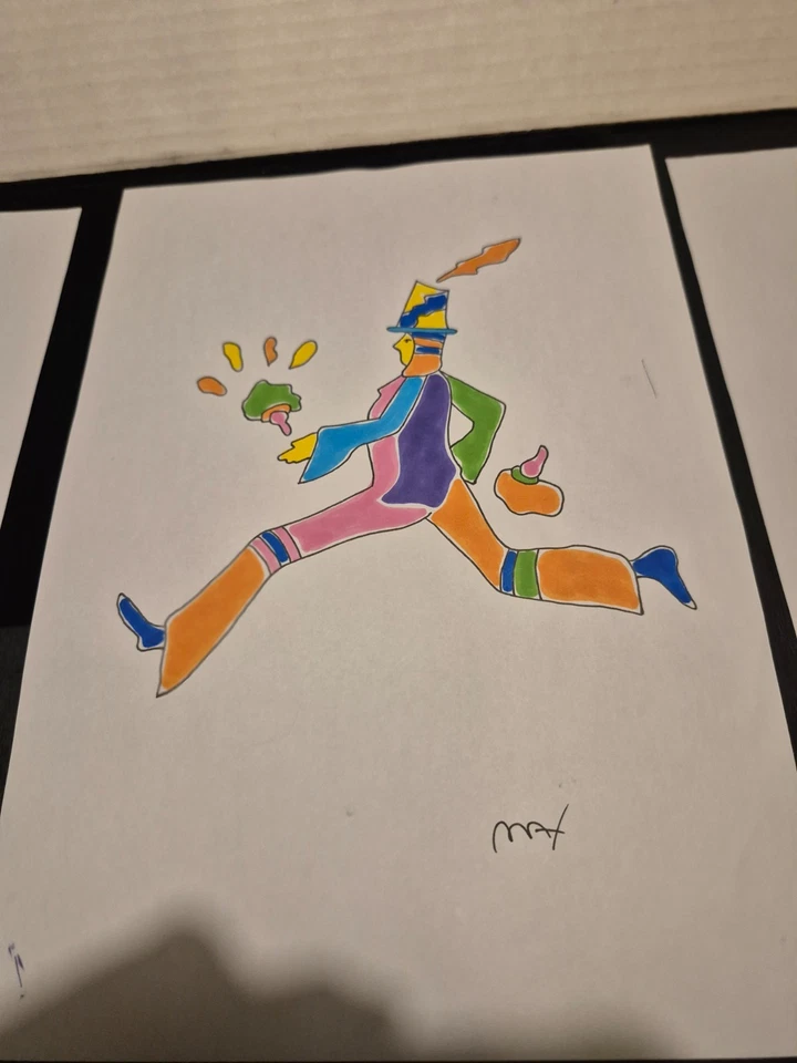 ekim PETER MAX OBRAS DE ARTE ORIGINALES Y FIRMADAS ACUARELA 3 PIEZAS Foto 4 de 4