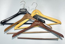 Lot Of 4 Vintage BROOKS BROTHERS Macy s Wooden Suit Coat Clothes Hangers