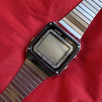 For Parts Rare Vintage CASIO TC-500 TOUCH SENSOR Digital Watch Junk item no Box