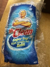 Mr. Clean Super Mop Refill With Scrubber Pad Mop Head for 4145 446237 NEW 2005