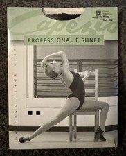 CAPEZIO Professional Fishnet, Fishnet w/BACKSEAM 3400 Black Adult S/M NIP