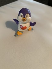 Vintage Care Bears Cousins Cozy Heart Penguin Mini Figure attached skates