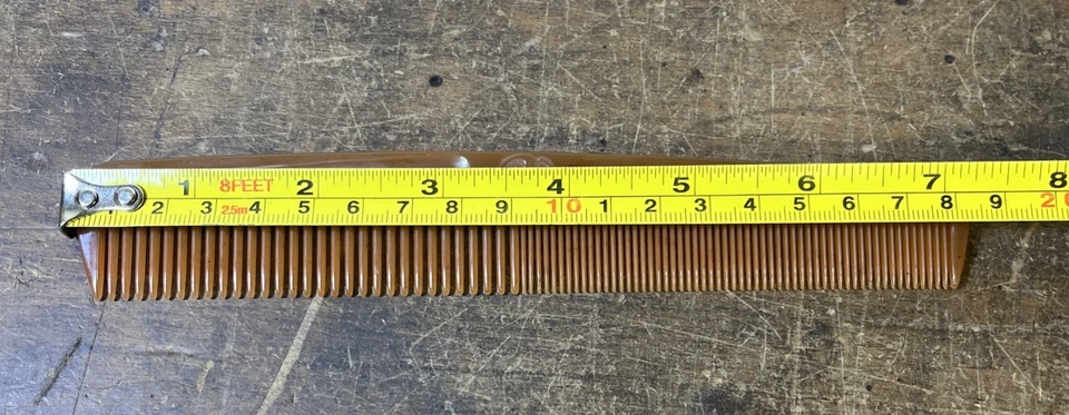 Goody USA Hair Comb 7.25" Orange Wide & Tight Teeth Tease Retro Vintage - Image 4 of 4