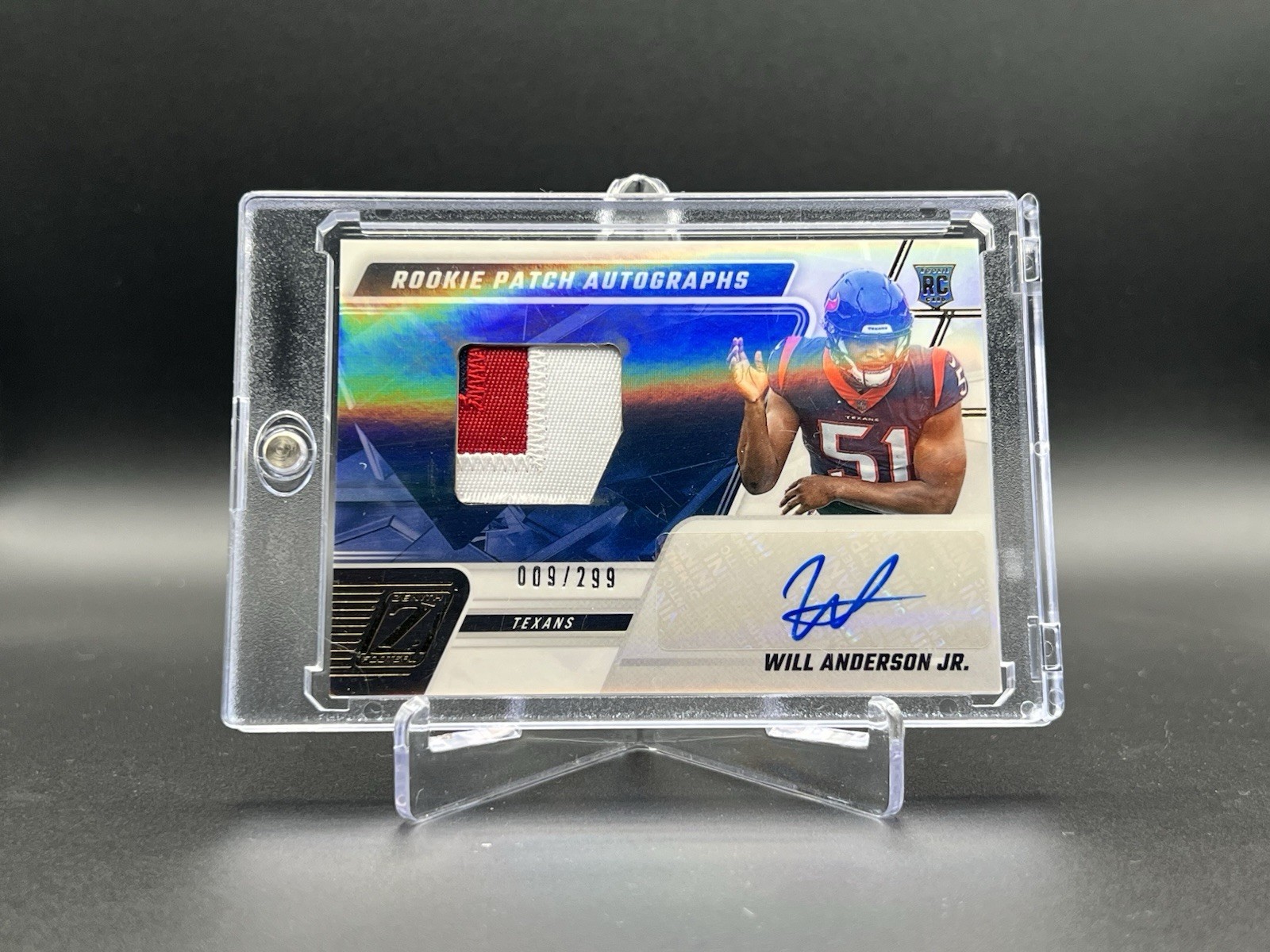 Will Anderson Jr 2023 Panini Zenith #240 Rookie RC Patch Auto /299