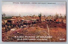 R A M C Picking Up Wounded in a Captured Village No. 10 British Military