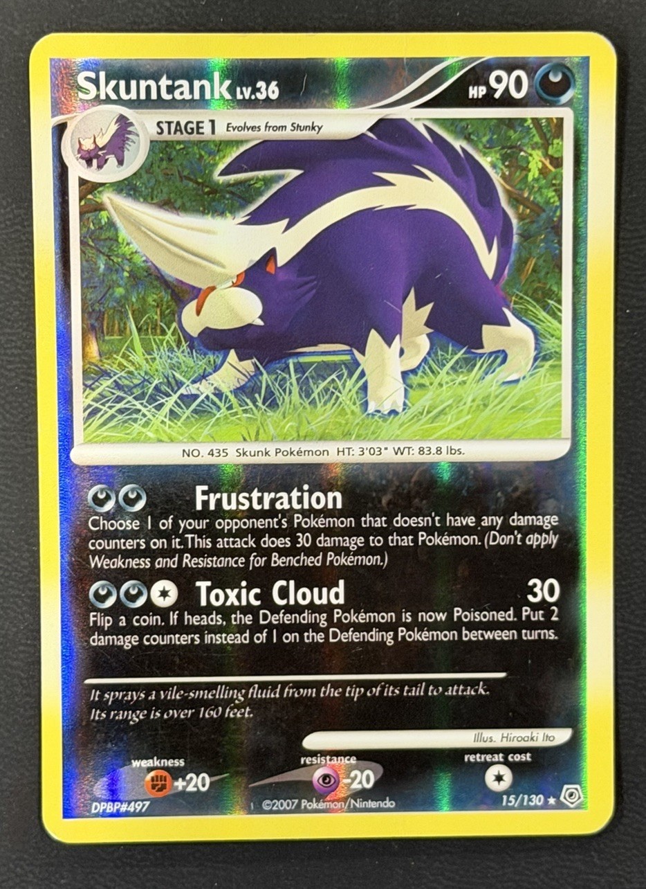 Pokemon - Skuntank 15/130 Reverse Holo Diamond and Pearl