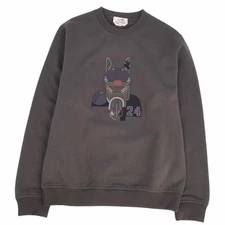 Hermes Sweat Trainer 23AW Quarter Bash Long Sleeve Top Mens L Used MOLO-0