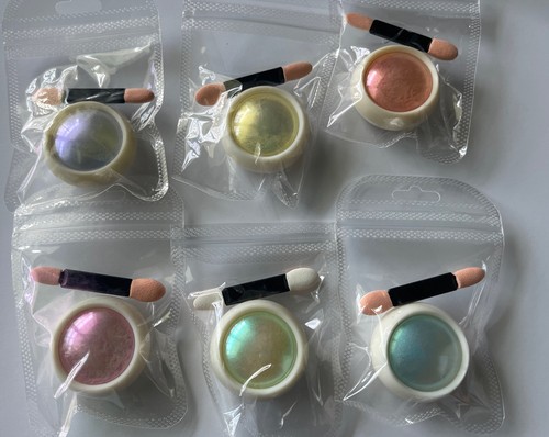 6 Farben Chrom Nagelpulver, Nailart Pulver, für Gellack Neu