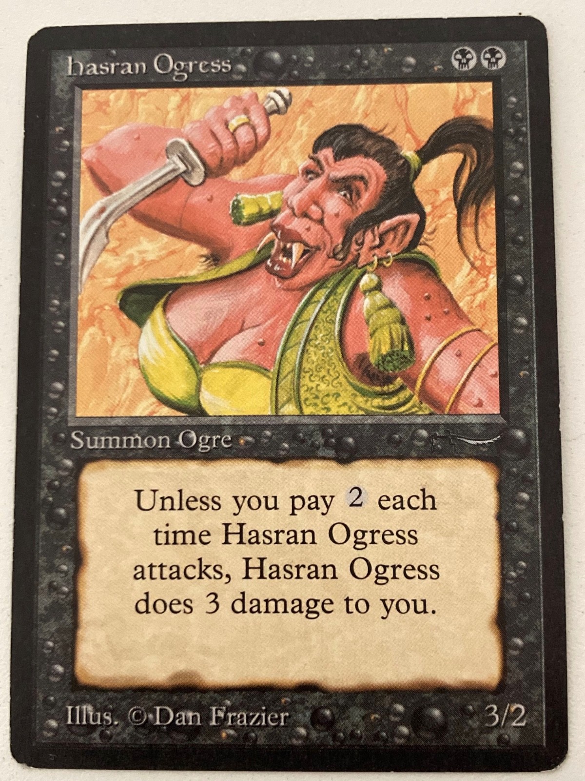 Magic the Gathering MTG Arabian Nights Hasran Ogress Light MP  (Beta Bob)