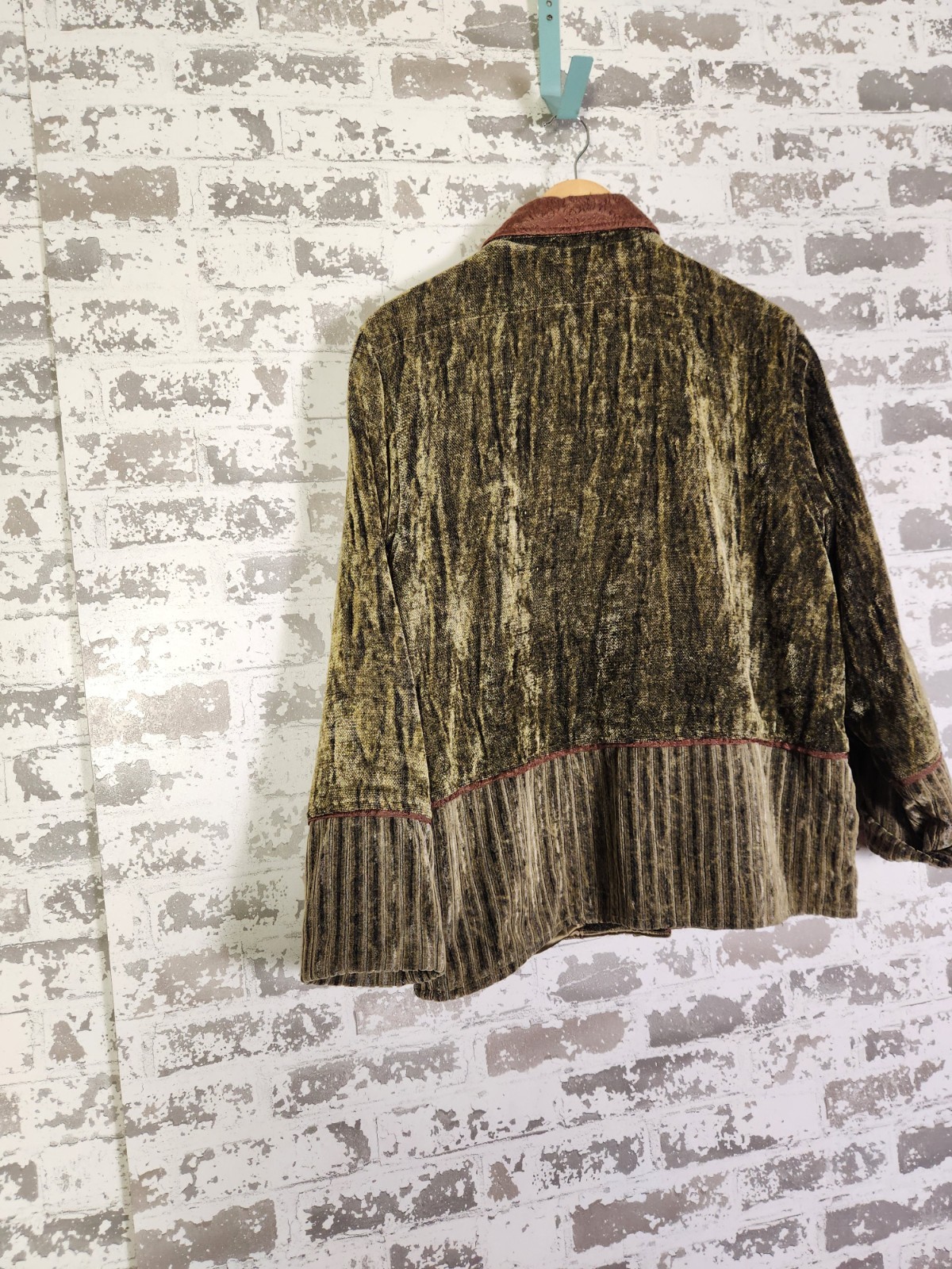 Vintage Flashback Patchwork Boho Jacket Size Larg… - image 14