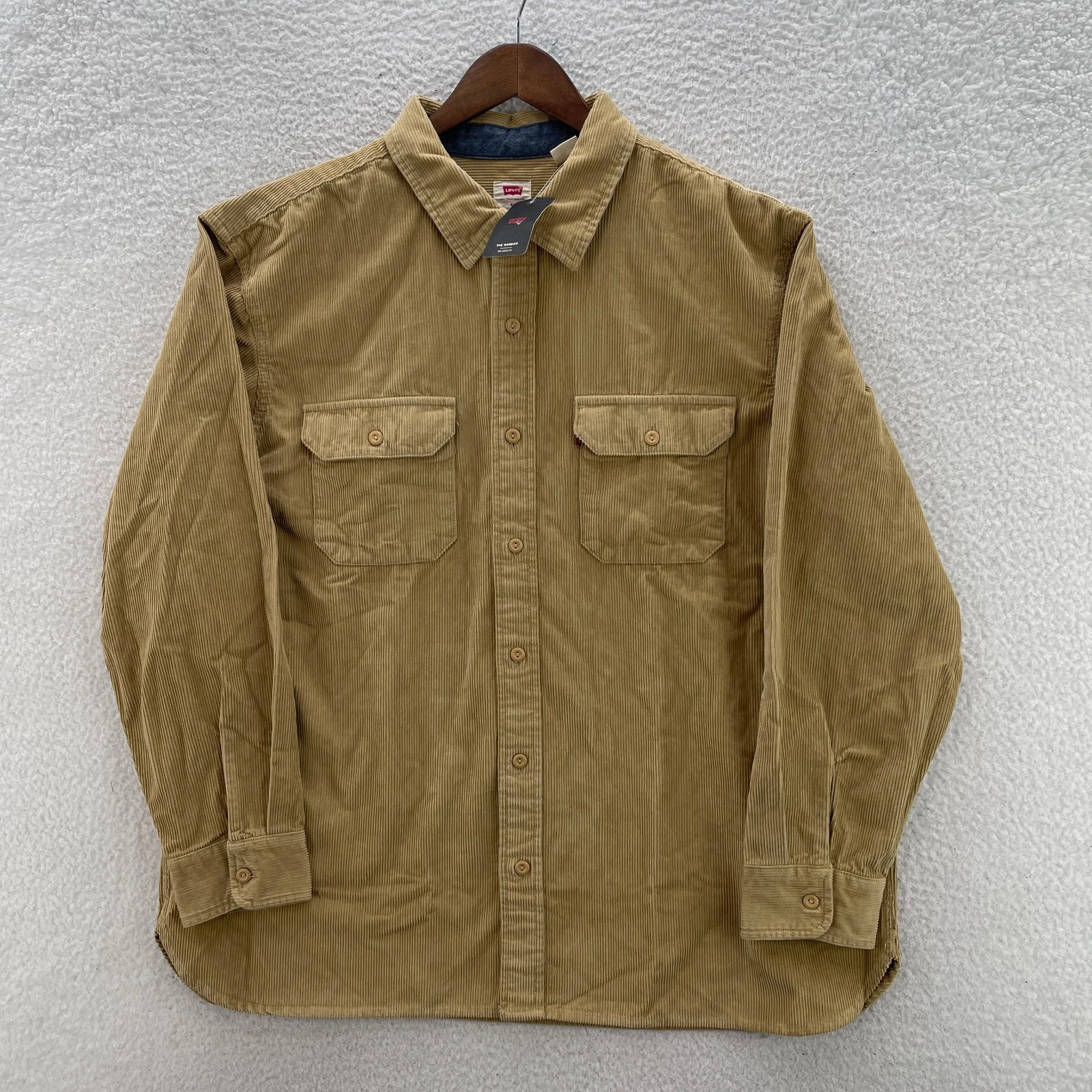 Levis Shirt Mens L Beige The Worker Corduroy Wide Wale Relaxed Fit Outdoor Hike
Opens in a new windo