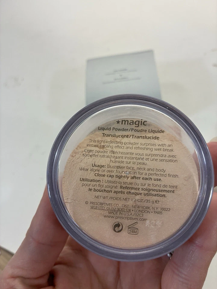 MAGIC by PRESCRIPTIVES LIQUID POWDER in TRANSLUCENT 1.2 OZ In Box Seal under lid - Image 3 of 4