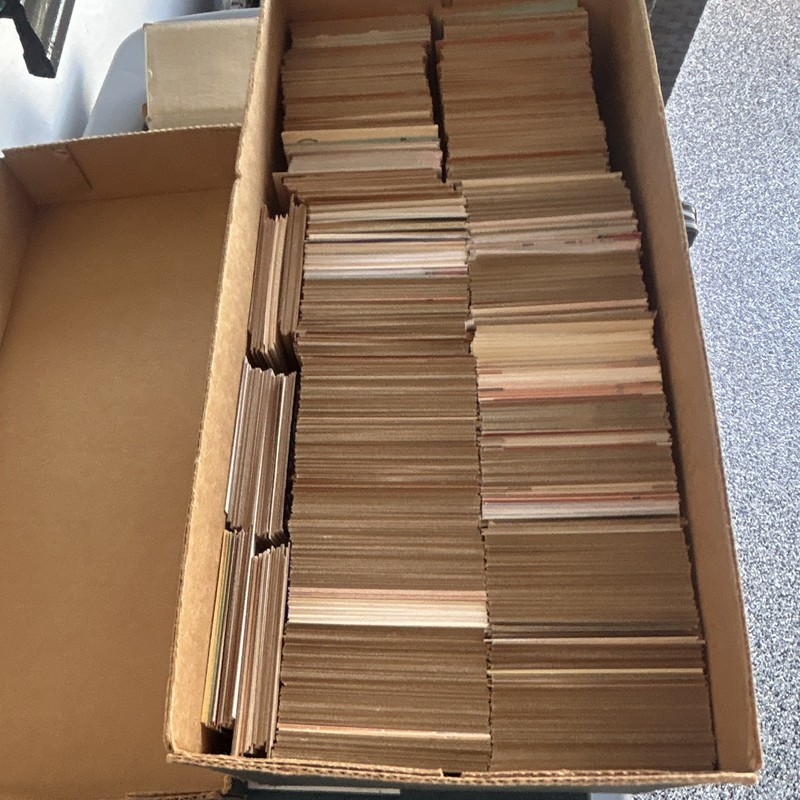 Sports Trading Card Lot in Box - Mixed Cards Assorted Sports Trading Cards