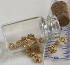 Genuine, natural, small Western Australian Gold Nuggets; 2.59 grams in vial