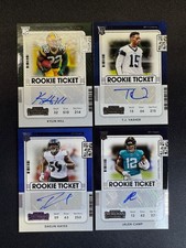 (4) Contenders Rookie Ticket Auto- Kylin Hill Jalen Camp Daelin Hayes TJ Vasher