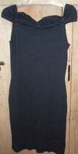 BCBG Knit Off Shoulder Sexy Little Black Dress LBD Cocktail NWT MSRP $195 Med M