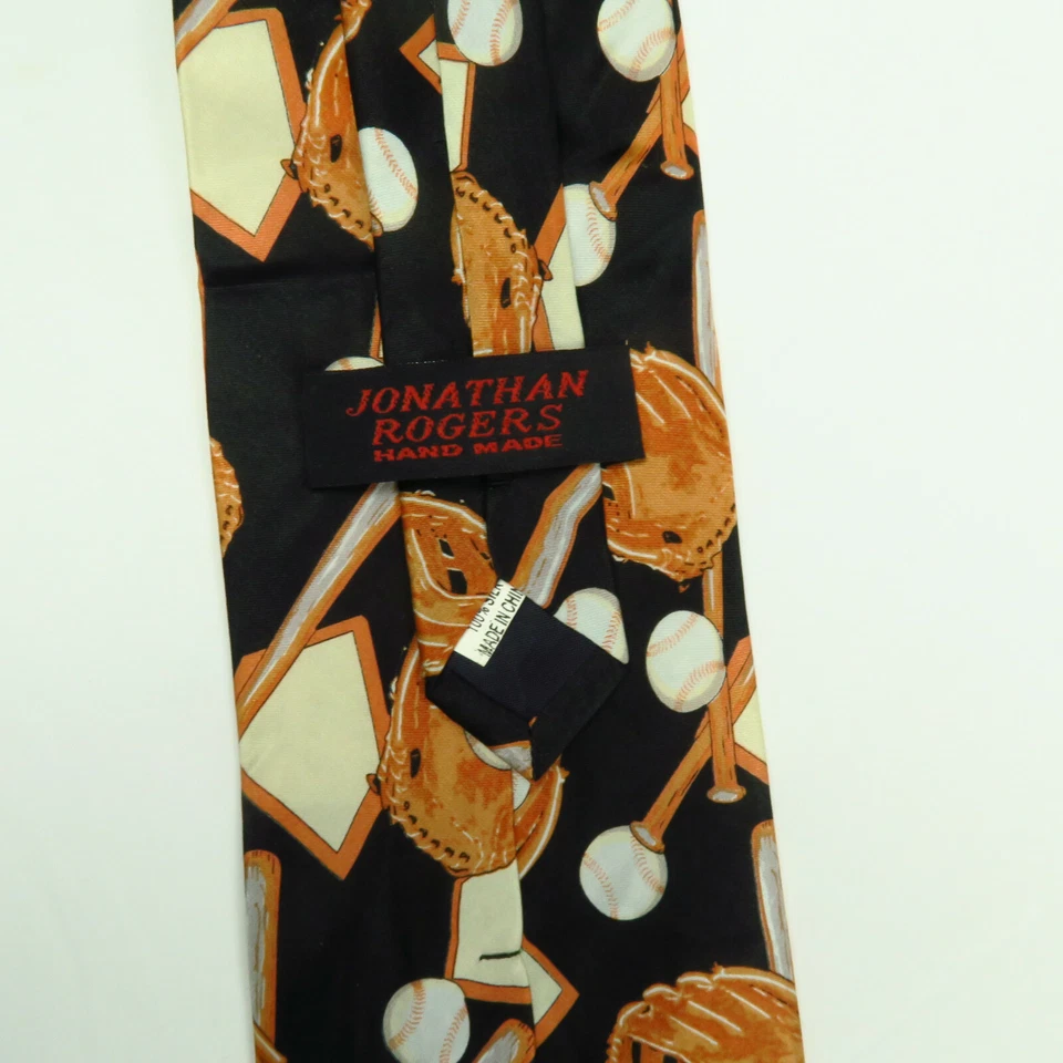 Jonathan Rogers Hombres Novedad Cuello Corbata Guantes de Béisbol Pelotas Bates 57"x4" Bases Foto 3 de 4