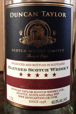 Duncan Taylor Blended Scotch Whisky Bottle Empty 1.75L