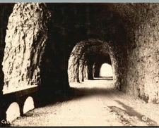 Carved Tunnel RPPC Vintage Postcard 