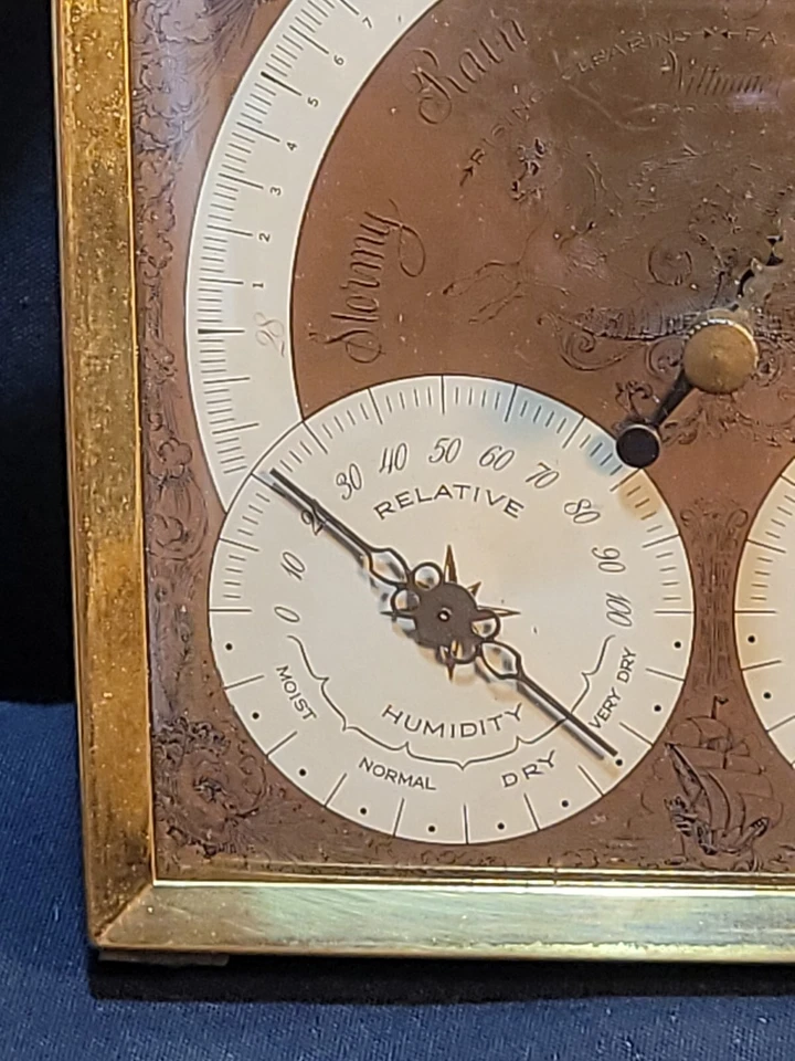 ANTIGUA ESTACIÓN METEOROLÓGICA WITTNAUER LONGINES MILIBARES TEMPERATURA HUMEDAD HECHA EN SUIZA Foto 2 de 4