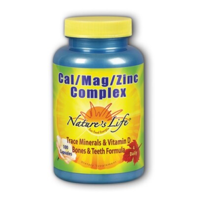 Cal-Mag-Zinc 1000/600/15 mg 100 caps By Nature's Life