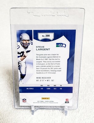 2021 Panini Playoff Football Steve Largent Seattle Seahawks Card