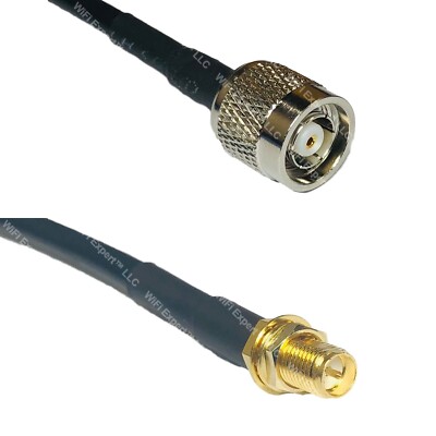 LMR240UF RP-TNC MALE to RP-SMA FEMALE Coax RF Cable USA-Ship Lot