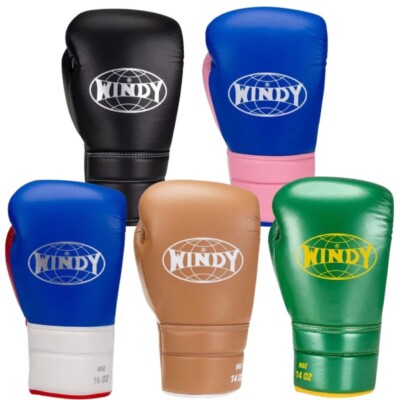 Windy Elite Leder Lace Boxhandschuhe Muay Thai Sparring Gloves Schnürhandschuhe