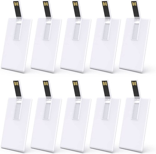 Lot 50PCS 1/2/4/8/16GB Credit Card USB Flash Drive Memory U Stick Custom Logo - Afbeelding 2 van 12