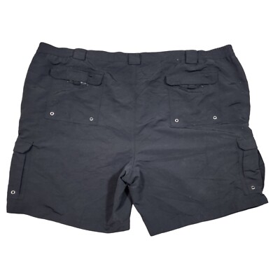 World Wide Sportsman Cargo Shorts Black Outdoor Fishing Big Mens