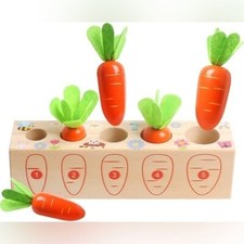 Montessori Wooden Toys Carrot Harvest Game Preschool Educational Learning toy