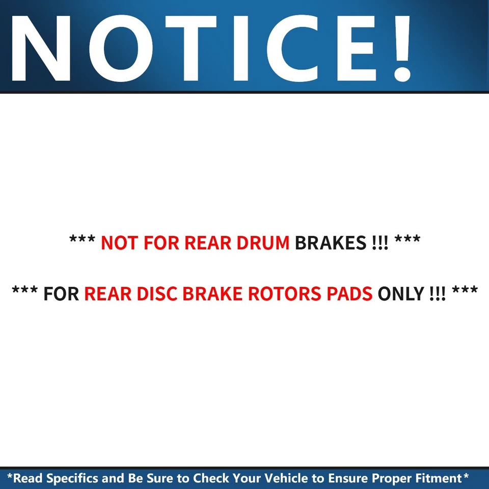 Pastillas de freno rotores delanteros traseros para Toyota Corolla Matrix Vibe NO para tambores traseros Foto 2 de 4