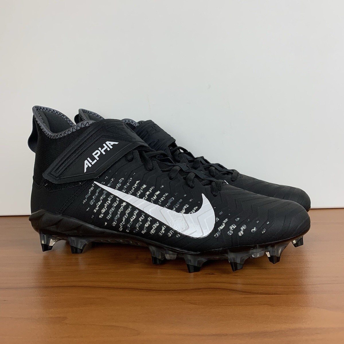 Nike Alpha Menace Pro 2 Mid \'Black White\' AQ3209-002 Football Cleats Multi Size Nike Alpha Menace Pro 2 Mid Football Cleats Black White  main image 4