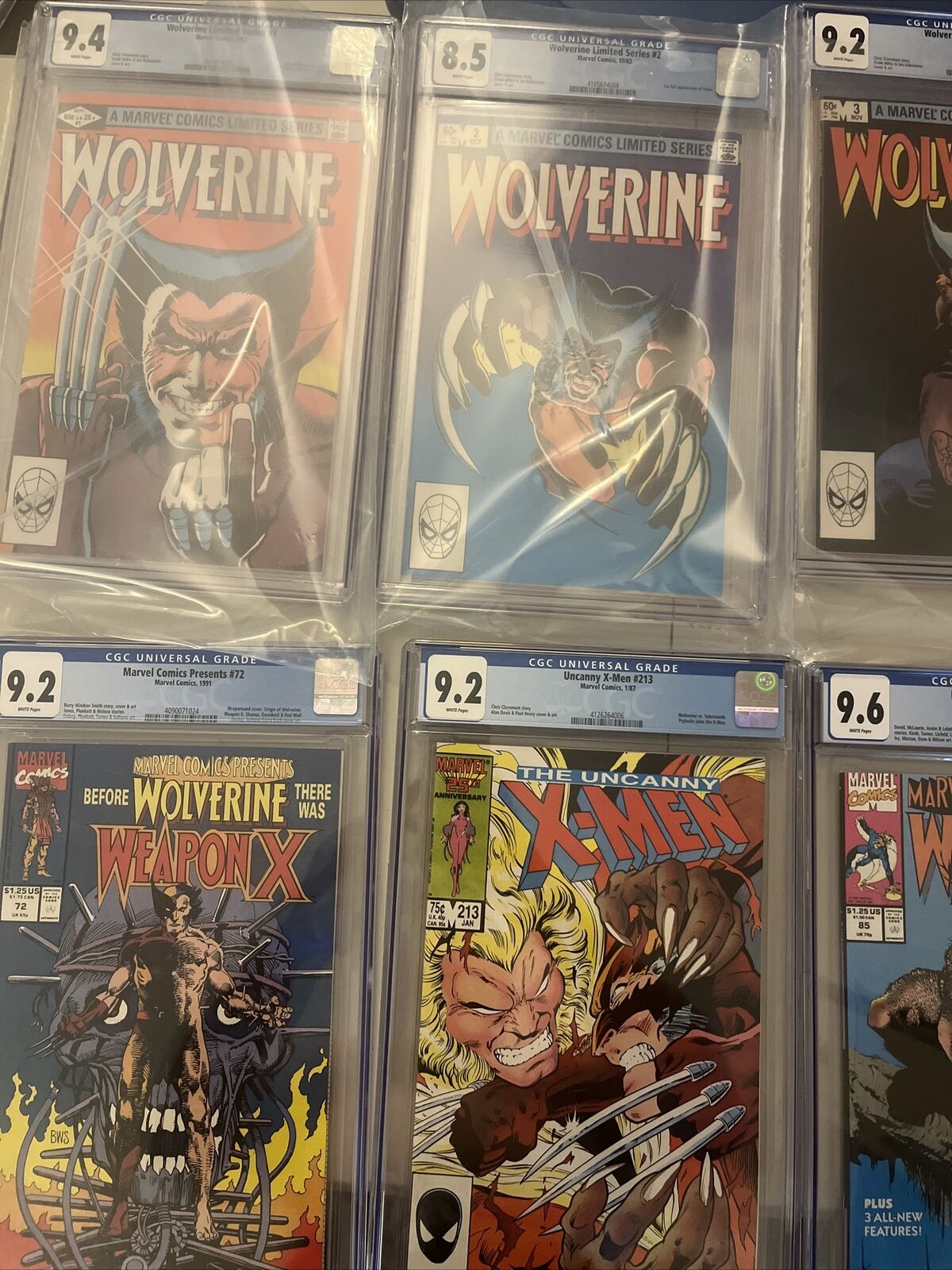 Wolverine CGC  Lot Of 7 Books, Wolverine 1-4 Cgc 1982