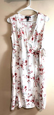 Forever 21 Women's/Jr. Sleeveless Dress Summer Floral Waist Tie Wrap Style Small