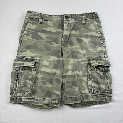 Vintage No Boundaries Cargo Shorts Adult 36 Camo Green Baggy Grunge Y2K  Relaxed