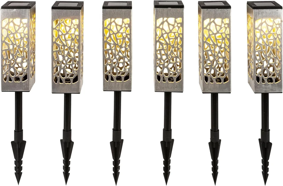 Solarleuchten Argento 6er-Set LED Solar Gartenstecker Garten Beleuchtung Deko - Bild 2 von 4
