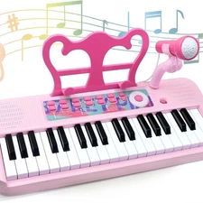 37 Keys  Toddler Piano with Microphone and 2 Speakers, Birthday Gifts