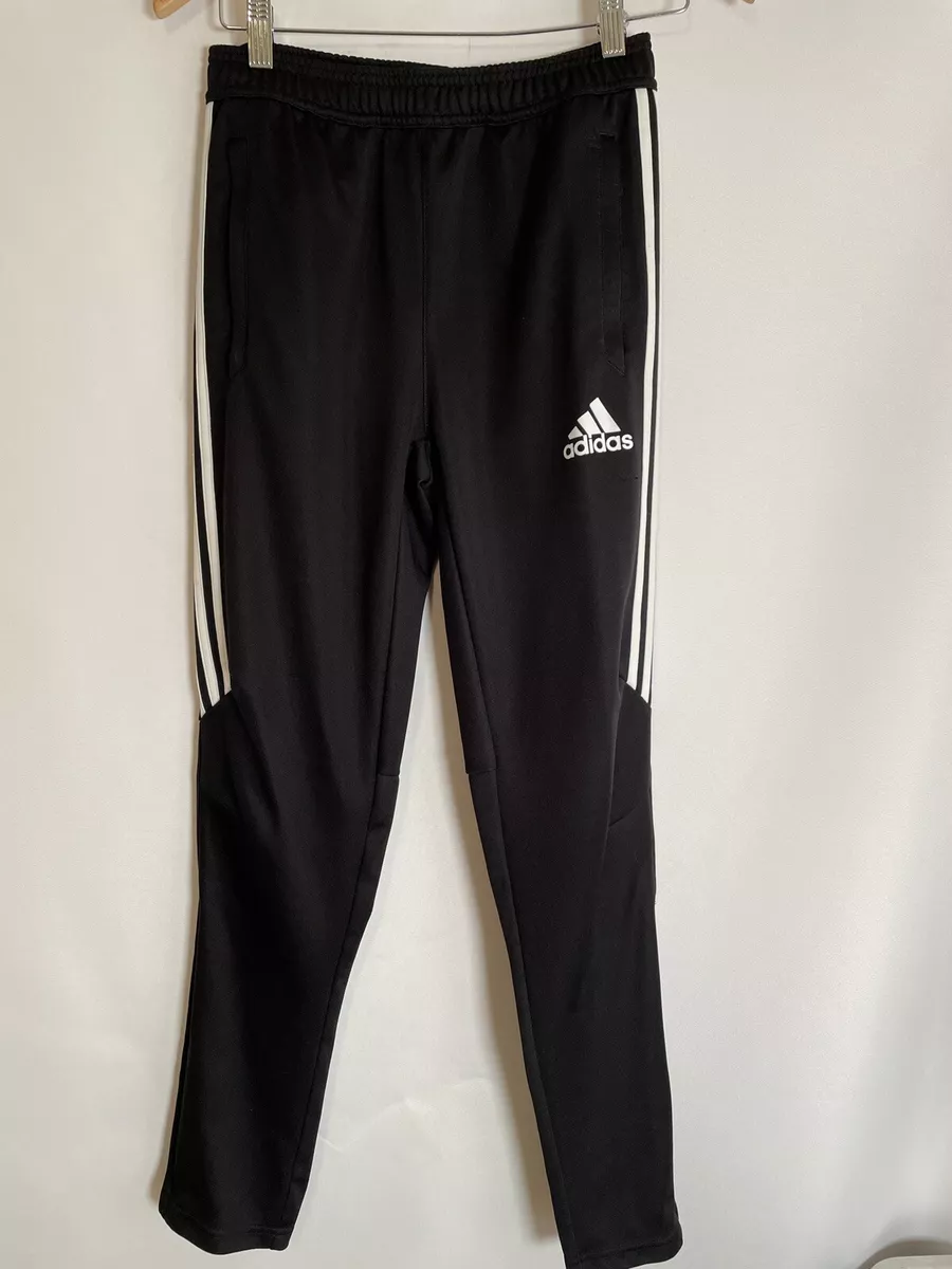 Adidas Boys LARGE Track Pants Climacool Jogging Black with 3 white stripe  Half  eBay