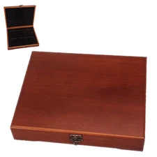 Solid Wood Display Storage Box Case for 6 Certified Coin Holder Slab PCGS or NGC