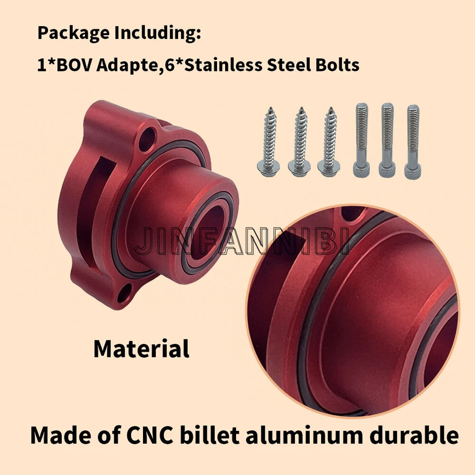 Adaptador de válvula de soplado rojo para Ford Bronco Ranger Explorer ST Mustang EcoBoost Foto 4 de 4