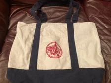 Trader Joe’s Navy Blue Canvas Grocery Tote Bag - Full Size Used & Cleaned