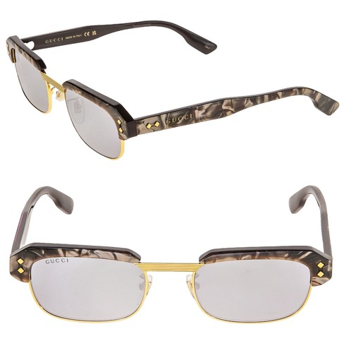 GUCCI Sunglasses Archive Y2K Oval Half Rim Vintage Silver