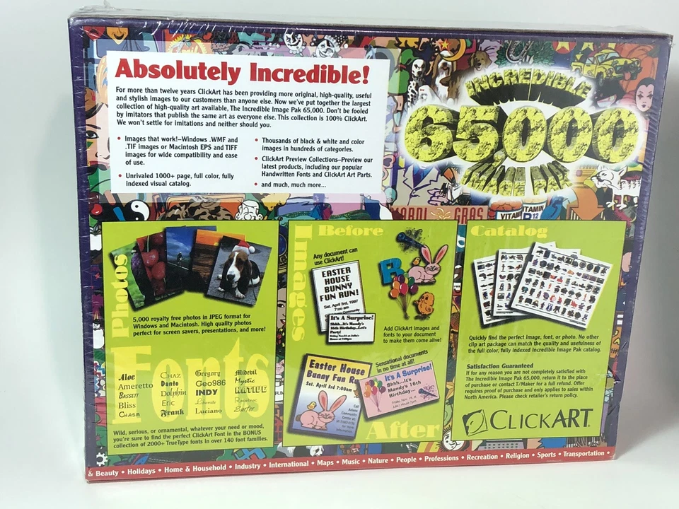 VTG Sealed In Box Click Art 65,000 Image Library 2,000 Fonts and 5,000 Photos - Image 2 of 4